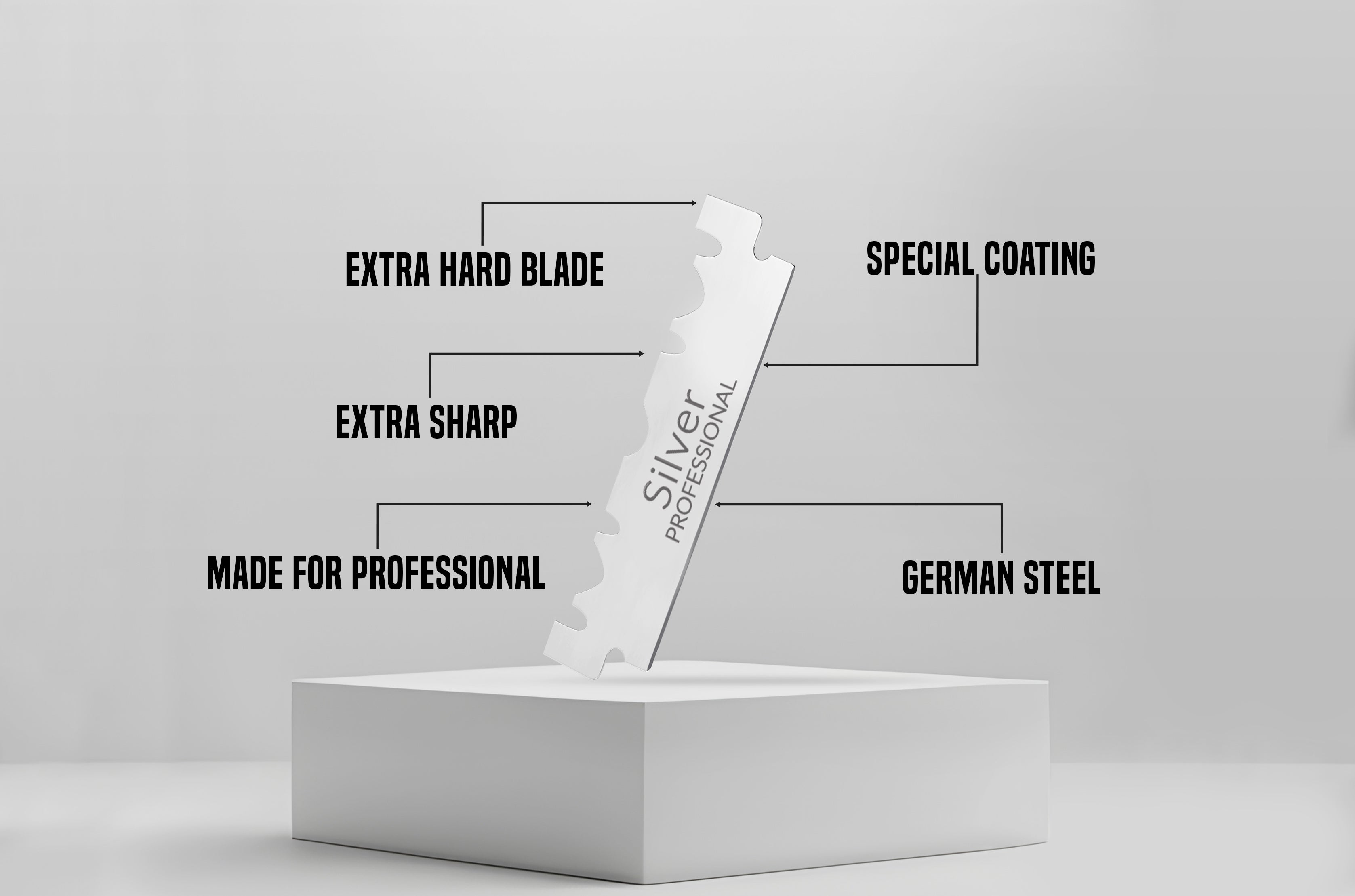 Silver - Lamette da barba a filo singolo - 100pz